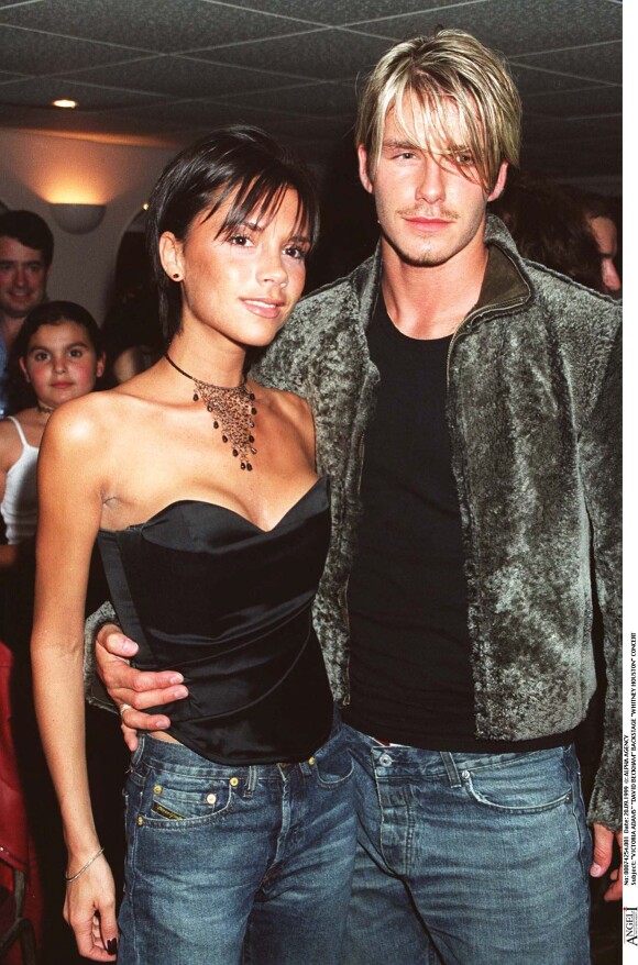 Victoria et David Beckham au concert de Whitney Houston à Londres, le 20 septembre 1999.