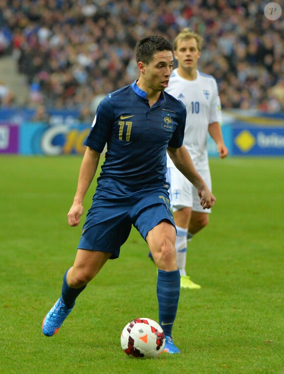 Samir Nasri pendant les qualifications à la Coupe du monde France-Finland au Stade de France à Saint-Denis, le 15 octobre 2013. 