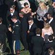 Ambiance lors du mariage de Jessica Simpson et Eric Johnson à Santa Barbara, le 5 juillet 2014. En noir avec les lunettes de soleil : Jessica Alba.