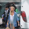  Valentina Baldini (compagne d'Andrea Pirlo) &agrave; Milan apr&egrave;s l'&eacute;limination de l'Italie &agrave; la Coupe du monde au Br&eacute;sil le 26 juin 2014. 