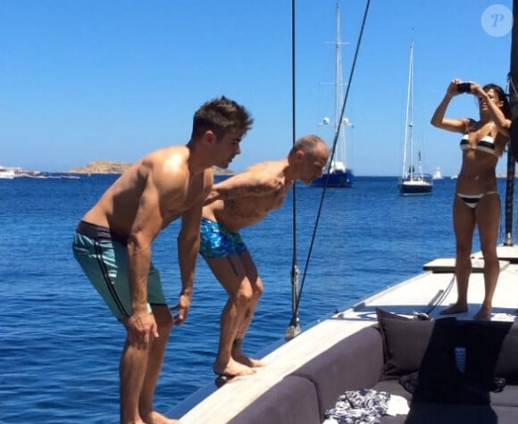 Zac Efron et Michelle Rodriguez en vacances en Italie avec le businessman Gianluca Vacchi, le 5 juillet 2014.