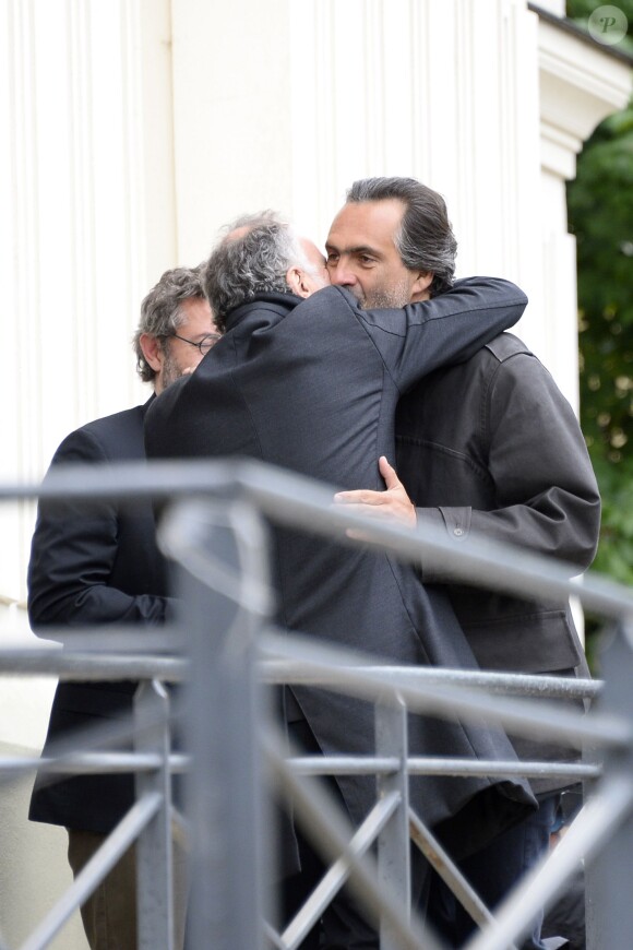 Emmanuel Chain assiste aux obsèques de Benoît Duquesne, à l'église Jeanne d'Arc de Versailles, le jeudi 10 juillet 2014.