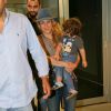 Shakira et son fils Milan arrivent à Rio le 9 juillet 2014.