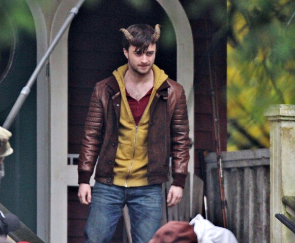 Exclusif - Daniel Radcliffe sur le tournage de 'Horns' à Vancouver au Canada le 1er Novembre 2012.