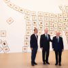Martin Béthenod, Albert de Monaco et François Pinault - Vernissage de l'exposition "ArtLovers - Histoires d'art dans la collection Pinault" au Grimaldi Forum le 15 juillet 2014.