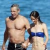 Exclusif - Jeff Goldblum et sa fiancée Emilie Livingston lors de leurs vacances à Hawaii, le 16 juillet 2014.