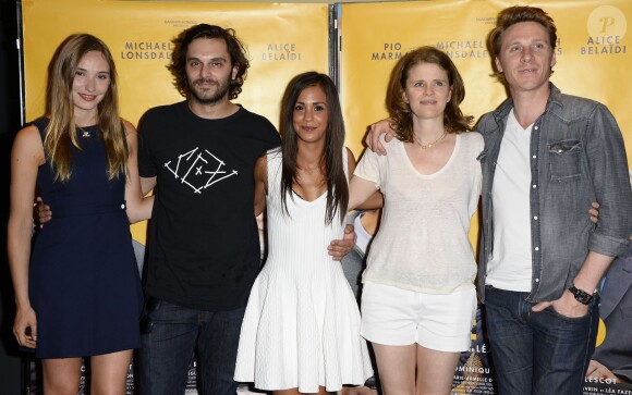 Déborah François, Pio Marmaï, Alice Belaïdi, Léa Fazer et Nicolas Bridet - Avant-première du film "Maestro" à l'UGC Ciné Cité des Halles à Paris, le 17 juillet 2014.