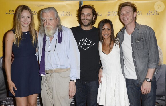 Déborah François, Pio Marmaï, Alice Belaïdi, Léa Fazer et Nicolas Bridet - Avant-première du film "Maestro" à l'UGC Ciné Cité des Halles à Paris, le 17 juillet 2014.