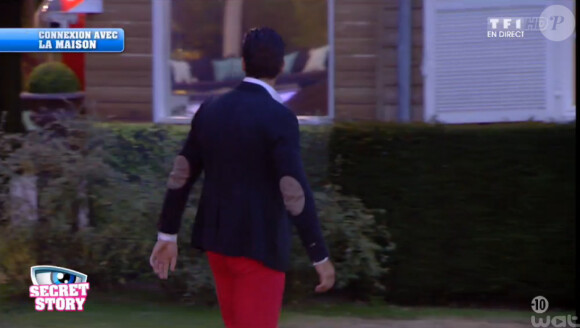 Aymeric, candidat de Secret Story 8, fait son entrée dans la Maison des Secrets (Secret Story 8, le vendredi 18 juillet 2014.)