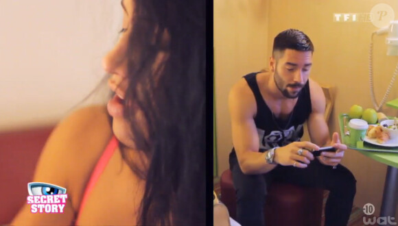 Steph et Jessica, candidats de Secret Story 8, à Las Vegas (Secret Story 8, le vendredi 18 juillet 2014.)