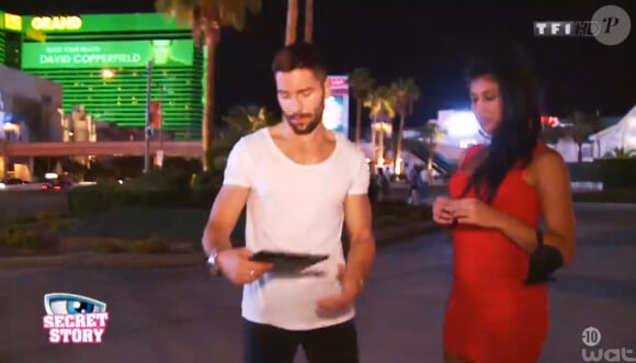 Steph et Jessica, candidats de Secret Story 8, à Las Vegas (Secret Story 8, le vendredi 18 juillet 2014.)