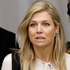 La reine Maxima des Pays-Bas est apparue très affectée au sortir d'un rassemblement avec les familles des victimes du vol MH17 de la Malaysian Airlines le 21 juillet 2014 à Nieuwegein.