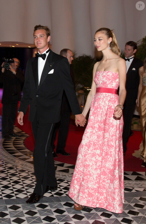 Pierre Casiraghi et sa compagne Beatrice Borromeo au dîner de gala du Grand prix de Formule 1 au Sporting de Monaco le 25 mai 2014.
