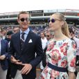 Pierre Casiraghi et sa compagne Beatrice Borromeo au Grand Prix de Formule 1 de Monaco le 25 mai 2014.