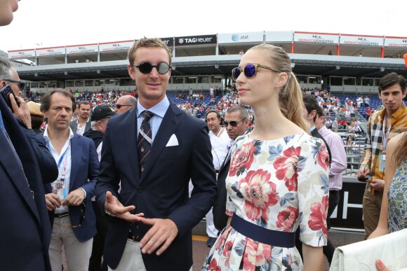 Pierre Casiraghi et sa compagne Beatrice Borromeo au Grand Prix de Formule 1 de Monaco le 25 mai 2014.