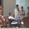Exclusif - Naya Rivera en vacances à Cabo San Lucas, le 22 juillet 2014, en compagnie de son mari Ryan Dorsey et de leurs familles.
