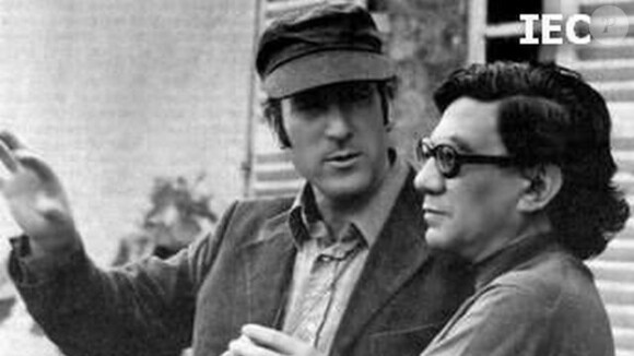 Henri Graziani (à droite) en compagnie de son directeur de la photographie Néstor Almendros sur le tournage de Poil de carotte (1972). (Crédit :  Internet Encyclopedia of Cinematographers)