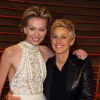Ellen DeGeneres et Portia de Rossi lors de la soirée Vanity Fair après la 86e cérémonie des Oscars le 2 mars 2014 au The Sunset Plaza à West Hollywood