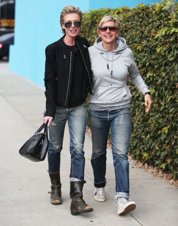Ellen DeGeneres et Portia De Rossi à West Hollywood, le 15 novembre 2013