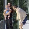 Iker Casillas, sa sublime Sara Carbonero et leur petit Martin en vacances dans la région de l'Algarve au Portugal, le 5 juillet 2014