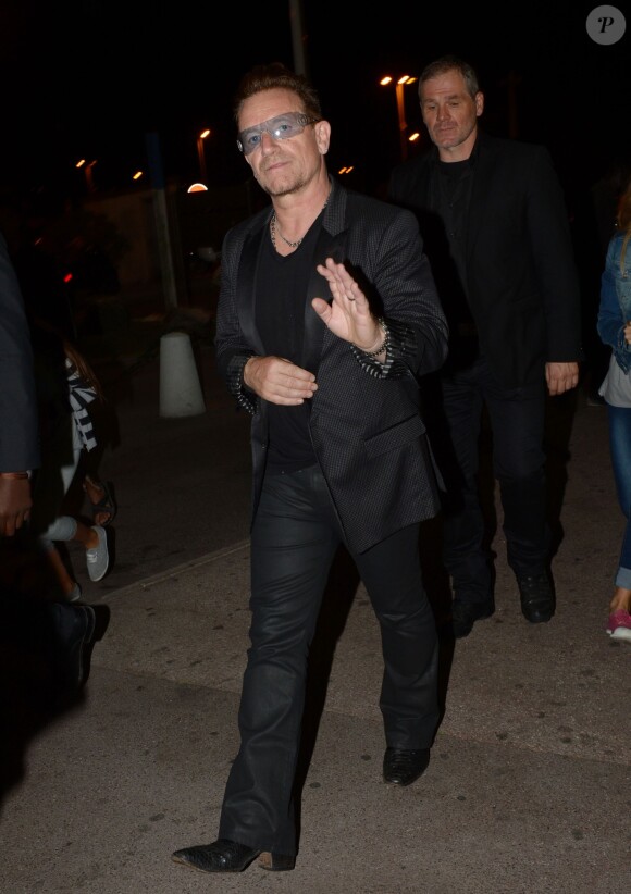 Exclusif - Bono au VIP Room à Saint-Tropez, le 23 juillet 2014.