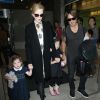 Nicole Kidman, son mari Keith Urban et leurs filles Sunday et Faith arrivent à l'aéroport LAX de Los Angeles le 2 juillet 2014