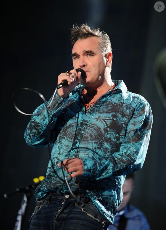 Morrissey lors du Festival de musique de Coachella à Indio, le 18 avril 2009.