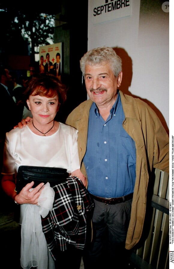 Yves Robert et Danièle Delorme lors de l'avant-première du film Un homme idéal à Paris en 1997