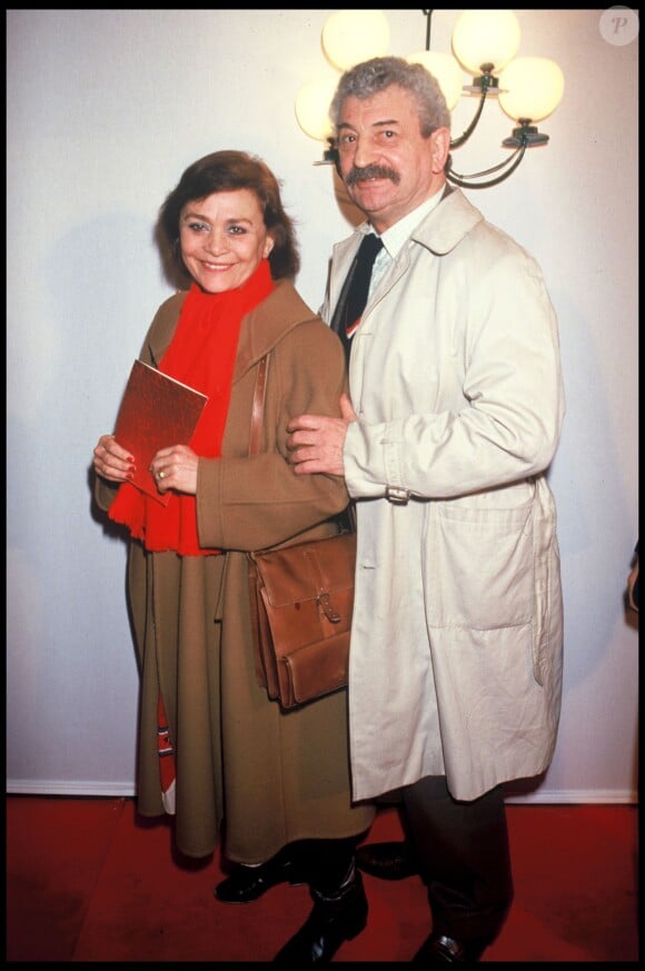 Danièle Delorme et Yves Robert à la première du film Angel Heart à Paris en 1987