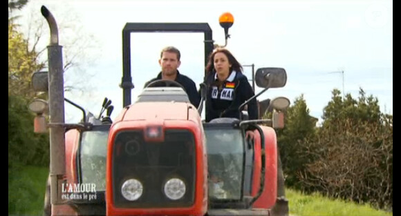 Audrey et Marc dans L'amour est dans le pré 2014, épisode 9, le lundi 4 aout 2014, sur M6