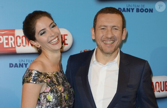Dany Boon et sa femme Yaël à l' avant-première du film "Supercondriaque" au Gaumont Opéra à Paris, le 24 février 2014.
