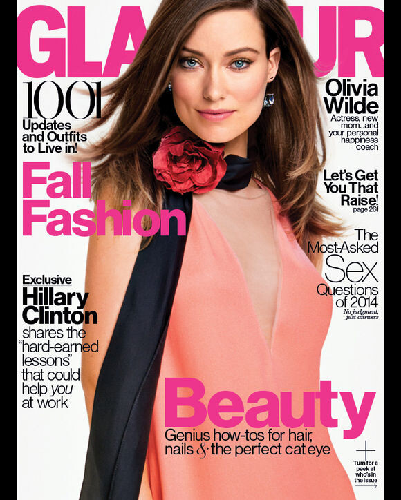 Couverture du magazine Glamour avec Olivia Wilde (numéro de septembre, en kiosques dès le 12 août).
