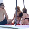 Exclusif - Ronaldo, en vacances avec sa fiancée Paula Morais et des amis à Ibiza. Le 3 août 2014.