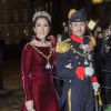 La princesse Marie et le prince Frederik du Danemark à Copenhague. Le 1er janvier 2014.