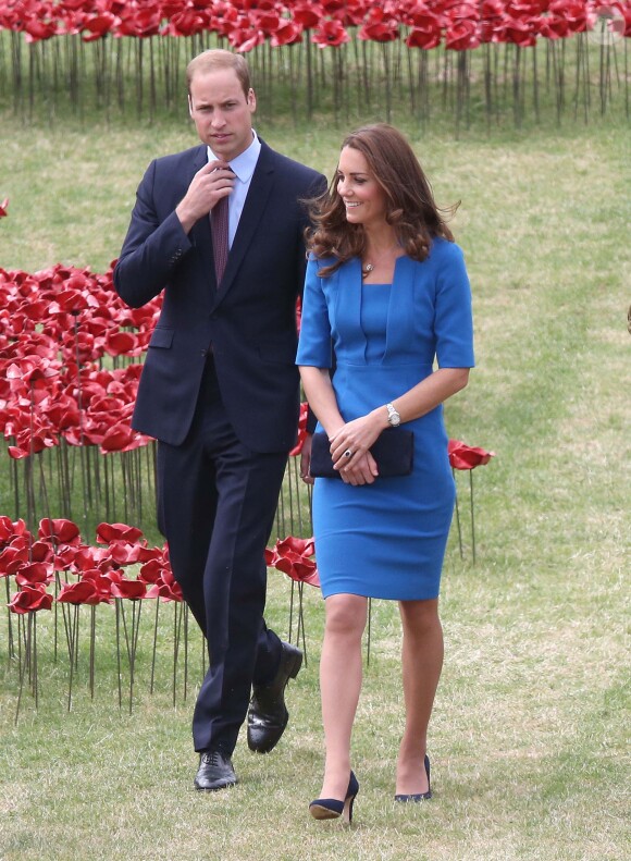Le prince William et la duchesse de Cambridge Kate Middleton à Londres. Le 5 août 2014.