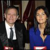 Francis Huster et Cristiana Reali à Paris lors du dîner des stars au Fouquet's le 14 novembre 2011