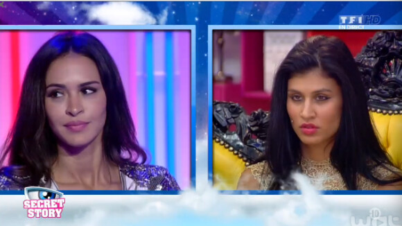 Leila et Jessica dans la quotidienne de Secret Story 8, sur TF1, le vendredi 8 aout 2014