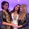 Elodie, Leïla et Sara dans la quotidienne de Secret Story 8, sur TF1, le vendredi 8 aout 2014