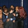 James Brown en compagnie de sa femme Tamie Ray et de leur fils James Brown Jr, à New York, le 6 avril 2006. 