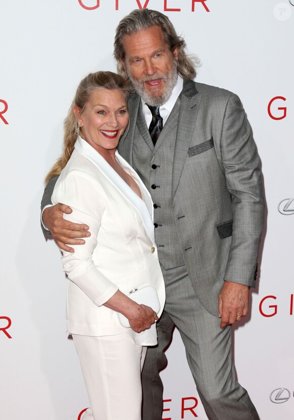 Jeff Bridges, Susan Bridges - Avant-première du film "The Giver" à New York, le 11 août 2014.