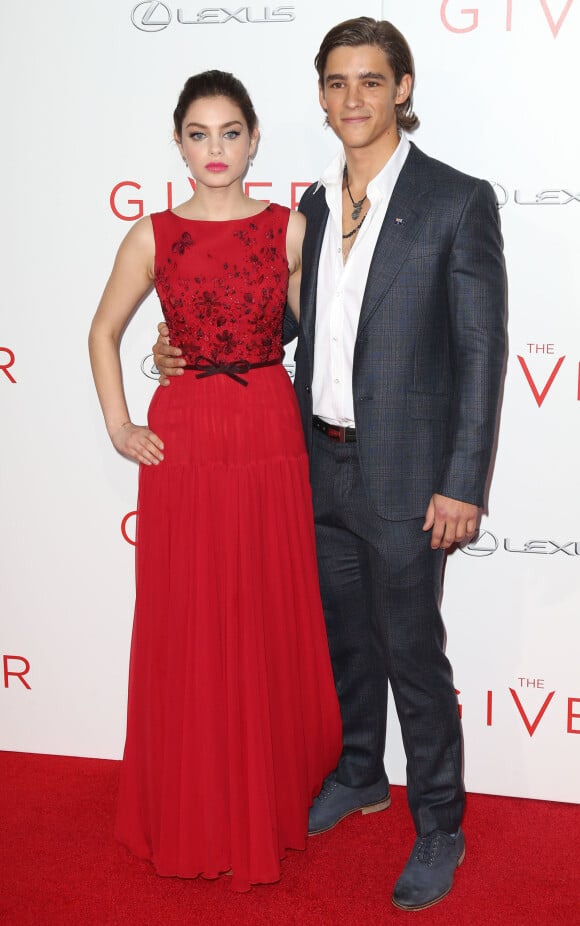 Odeya Rush, Brenton Thwaites - Avant-première du film "The Giver" à New York, le 11 août 2014.