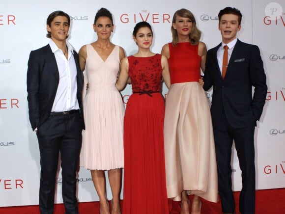 Brenton Thwaites, Katie Holmes, Odeya Rush, Taylor Swift, Cameron Monaghan - Avant-première du film "The Giver" à New York, le 11 août 2014.