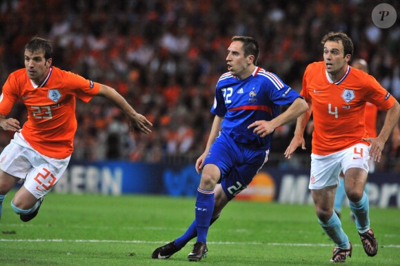 Franck Ribéry lors du match France - Pays-Bas lors de l'Euro 2008. Berne, juin 2008.