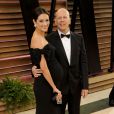 Bruce Willis et sa femme Emma Heming à la soirée Vanity fair après les Oscars 2014 à West Hollywood. Le 2 mars 2014.