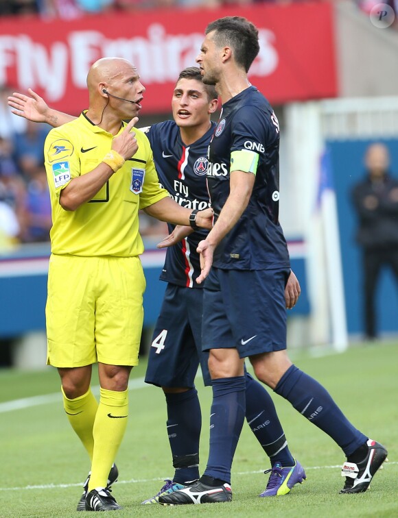Thiago Motta lors du match PSG-Bastia au Parc des Princes à Paris le 16 août 2014
