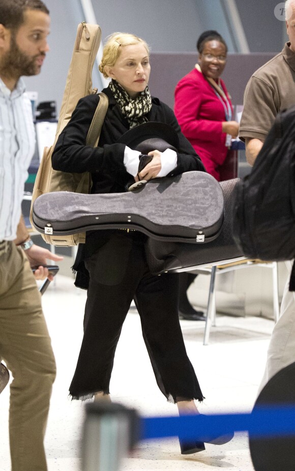 Madonna à l'aéroport JFK de New York, le 17 juillet 2014.