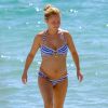 Exclusif - Hayden Panettiere, enceinte de son premier enfant, à la plage à Miami le 1er août 2014