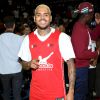 Chris Brown participe au match de basketball caritatif RN Summer Classic au Barclays Center. Brooklyn, le 21 août 2014.