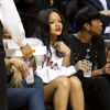Rihanna au match de basketball caritatif RN Summer Classic au Barclays Center. Brooklyn, le 21 août 2014.