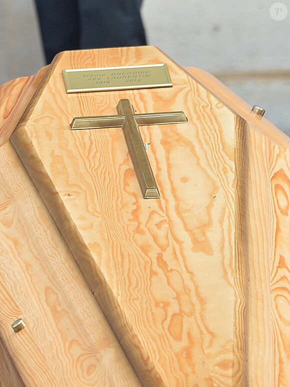 Obsèques de Ménie Grégoire, grande voix de RTL, en présence de ses enfants et de sa famille, en l'église Saint-Roch à Paris le 21 août 2014.